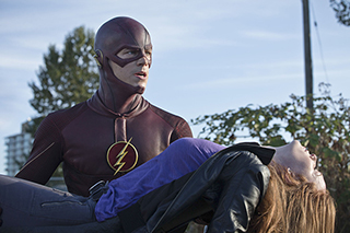 The Flash -- "Plastique" -- Image FLA105a_1019b -- Pictured (L-R): Grant Gustin as The Flash and Kelly Frye as Bette -- Photo: Jack Rowand/The CW -- ÃÂ© 2014 The CW Network, LLC. All rights reserved.