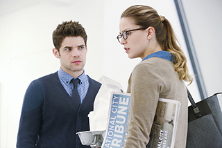 "Hostile Takeover" -- Kara goes toe-to-toe with Astra when her aunt challenges Kara's beliefs about her mother, on SUPERGIRL, Monday, Dec. 14 (8:00-9:00 PM, ET/PT) on the CBS Television Network. Pictured left to right: Jeremy Jordan and Melissa Benoist Photo: Trae Patton/CBS ÃÂ©2015 CBS Broadcasting, Inc. All Rights Reserved